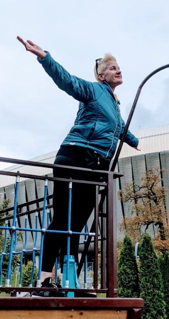 at a playground in Warsaw Poland